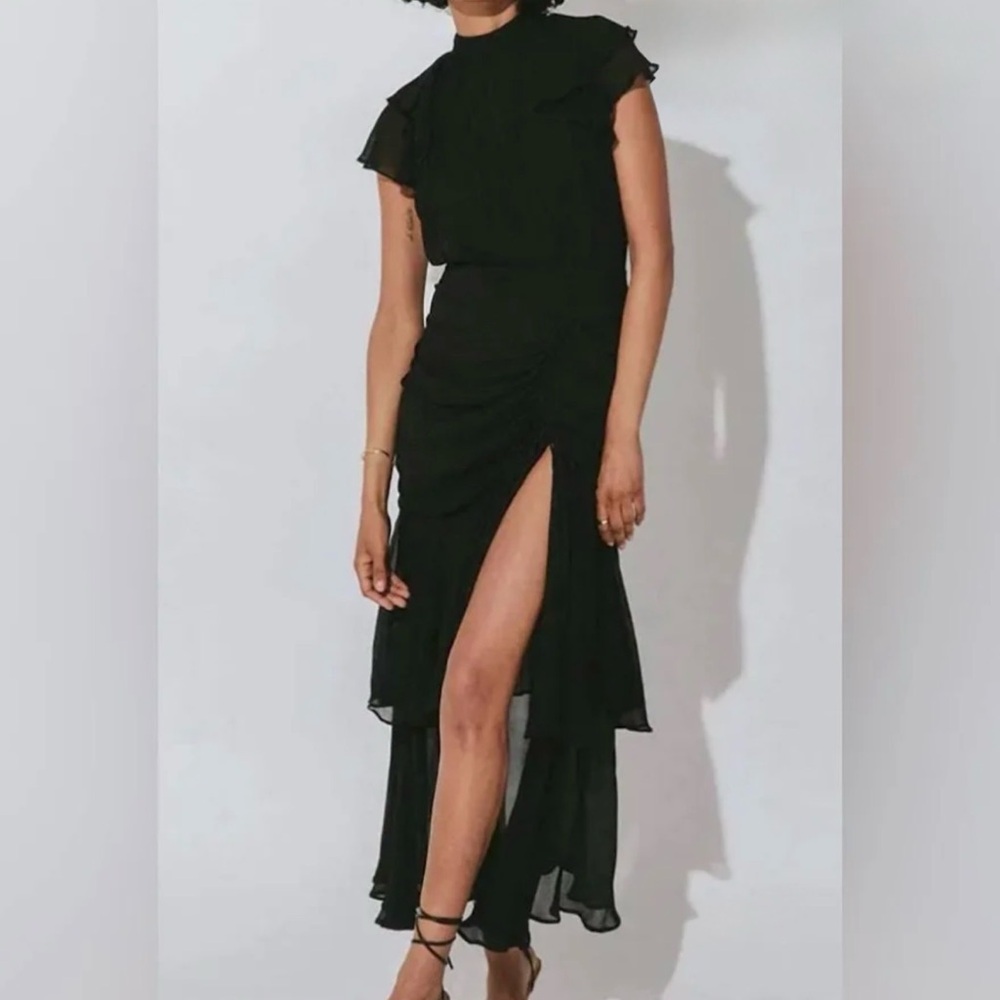 Cleobella Black Maxi Dress with Side Thigh Slit